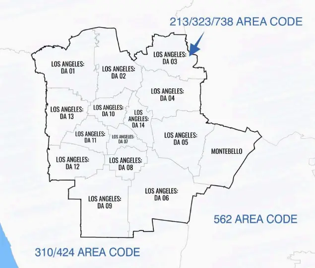 213 Area Code Location