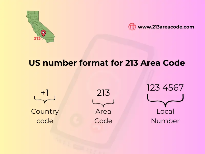 US phone number format for 213 area code